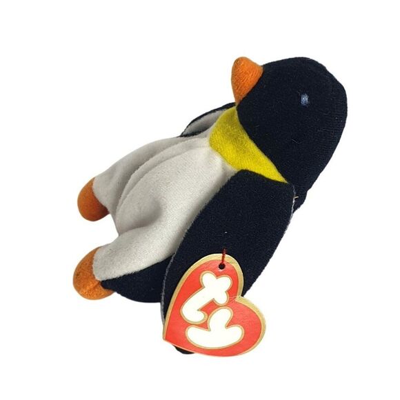 Vintage Ty WADDLE The Penguin Teenie Beanie Babies 5" Plush 1993 Stuffed Toy - Picture 4 of 8